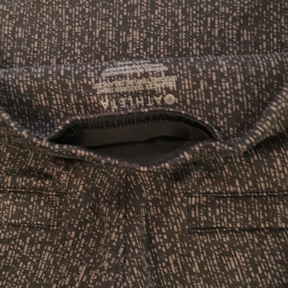 Athleta Delancey textured legging tights. Size medium. Abstract black/gray print - Picture 6 of 9